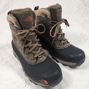 The North Face Men's Chilkat lll Brown and Black Waterproof Insulated Snow Boots